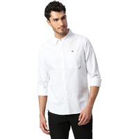 Thomas Scott Mens | Full Sleeve | Solid Plain Color | Regular Fit | 100% Cotton | Button Down Collar | Casual | Shirt (White_Xl)