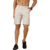 Thomas Scott Men's Cotton-Elastane Solid Comfortable Shorts (Light Grey, 36)