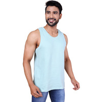 Colors Men Jacquard Sleeveless T-Shirt - 100% Cotton, Breathable, Super Stretch, Anti-Fungal Dye Vest. Pack Of 1