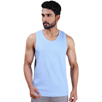 Colors Men Jacquard Sleeveless T-Shirt - 100% Cotton, Breathable, Super Stretch, Anti-Fungal Dye Vest. Pack Of 1
