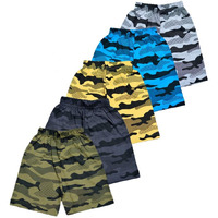 T2F Boys Printed Cotton Shorts(Pack Of 5)
