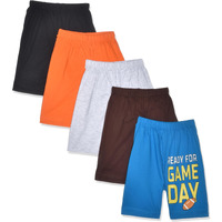 T2F Boy Printed Regular Fit Shorts(Pack Of 5),Multi,8-9 Years