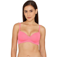 Zivame Women's Cotton Wire Free Casual T-Shirt Bra (Zi1951-Pink Lemonade_Pink