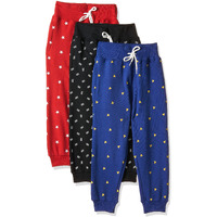T2F Girls Regular Fit Printed Cotton Joggers Track Pants (Pack Of 3)