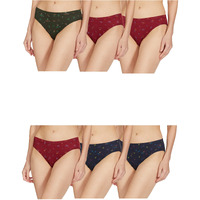 Rupa Jon Solid Panty For Women | 100% Cotton Fabric | Inner Elastic | Pack Of 7 Assorted