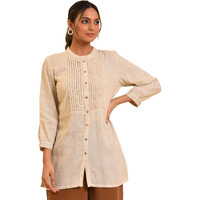 W For Woman Women's Regular Fit Top (23Few30615-830047_Beige