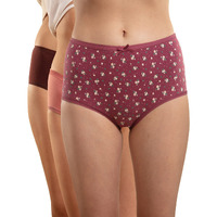 Nykd (Nyp033 Assorted Breathable Cotton Hipster Panty Set For Women (Pack Of 3) | Mid Rise, Medium Coverage With N Fresh Anti Bacterial & Anti Odour Finish | Super Soft Elastic For All Day Comfort