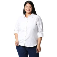 Style Quotient Women White Solid Poly Cotton Regular Formal Shirt
