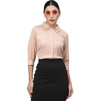Style Quotient Women Nude-Coloured Smart Formal Shirt