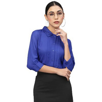 Style Quotient Women Blue Smart Formal Shirt
