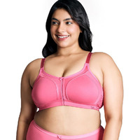 Nykd (Nyb101 Cotton Non Padded & Non Wired Everyday Bra For Women | M-Frame Structure For Bounce Control With Full Coverage & Super Soft Wide Straps - Pink