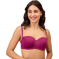 Nykd (Nyb027 Padded & Wired Ultimate Multiway Strapless Bra For Women | Anti Slip Bra With Seamless Neckline & Soft Detachable Straps - Wine