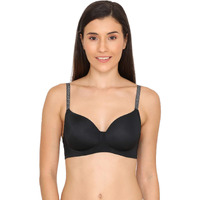 Zivame Women's Full Cup Padded Non Wired Bra (Zi10X2-Black_36D)