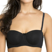 Zivame Women's Cotton Padded Underwire Medium Coverage Bra Black