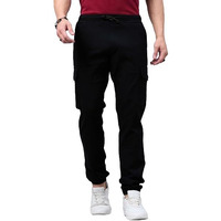 Style Quotient Men Black Stretchable Jogger Trouser