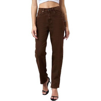Style Quotient Women Brown Straight Fit High Rise Stretchable Jeans