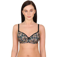 Zivame Rosaline Women's Polyamide Padded Non-Wired Half Coverage T-Shirt Bra (Ro1066Fashcorng0038D_Multicolor_38D)