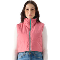 The Souled Store Solids: Pink, Blue (Reversible) Puffer Jackets