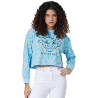 The Souled Store|Official The Lion King: Ready To Rule Women And Girl Sweatshirts|Full Sleeve| Loose Fit Graphic Printed| 60% Cotton 40% Polyester White And Blue Color Women Oversized Sweatshirts