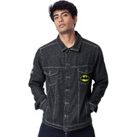 The Souled Store Official Batman: Wayne's Bat Cotton Printed Denim Jackets For Men