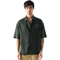 The Souled Store Official Naruto: Kakashi Ninja Mens And Boys Oversize Fit Half Sleeves Graphic Pattern Black Color Shirt Shirts Casual Button-Down Half Sleeve Printed Graphic Short Sleeve