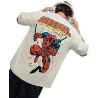 The Souled Storeofficialmendeadpool: Chimichangas!Oversized T-Shirts Oversized T Shirts For Men T-Shirt Boys Cotton Casual Half Sleeves Baggy Loose Fit Drop Shoulder Round Neck Back Printed Tshirt