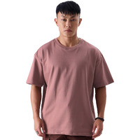 The Souled Store Solids: Dusty Rose Mens Oversized Fit Solid Half Sleeve Cotton Red Oversized T-Shirts Oversized T-Shirts Fashionable Trendy Graphic Prints Pop Culture Merchandise