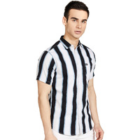The Indian Garage Co Men's Regular Shirt (1120-Sh57-14_White Black Medium)