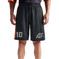 The Souled Store Naruto: 10 Mens Regular Fit Graphic Printed Polyester Multicolored Men Lounge Shorts Sweatshorts Men's Sweat Shorts Athletic Lounge Gym Running Workout French Terry Cotton