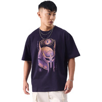 The Souled Store Original Slayer Men Oversized T-Shirts Purple