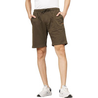 The Indian Garage Co Men Slim Fit Solid Mid-Rise Knitted Shorts