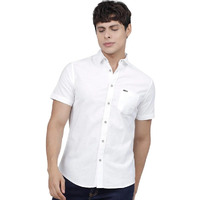 The Indian Garage Co Men's Slim Fit Shirt (0321-Shln87-02_White M)