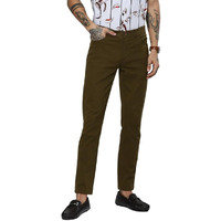 The Indian Garage Co Men Slim Fit Solid Mid-Rise Chinos