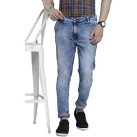 The Indian Garage Co Men Slim Fit Solid Mid-Rise Stretchable Jeans Blue