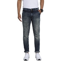 The Indian Garage Co Men Slim Fit Solid Mid-Rise Stretchable Jeans Blue