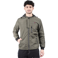 The Indian Garage Co Men's Slim Fit Jacket (0521-Jkt-74-05_Olive Green L)