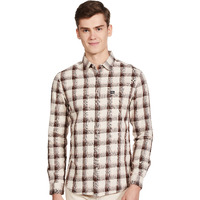 The Indian Garage Co Adult Men's Regular Fit Shirt (0921-Sh116-03_Beige 2Xl)