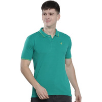The Indian Garage Co Men Slim Fit Solid Polo Collar Tshirt