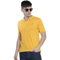 The Indian Garage Co Men Slim Fit Solid Polo Collar Tshirt