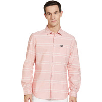The Indian Garage Co Adult Men's Regular Fit Shirt (1021-Sh119-02_Pink M)