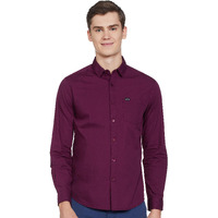 The Indian Garage Co Men's Cotton Slim Fit Shirt (1121-Shpo131-06_Purple Xl)