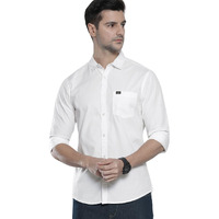 The Indian Garage Co Men's Cotton Slim Fit Shirt (1121-Shpo131-14_White M)