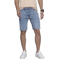 The Indian Garage Co Men Slim Fit Solid Mid-Rise Denim Shorts