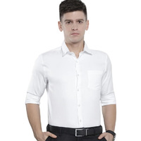 The Indian Garage Co Men's Slim Fit Shirt (0123-Shstfr-03-01_White M)