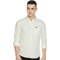 The Indian Garage Co Men's Slim Fit Shirt (0422-Shox195-05_Cream L)