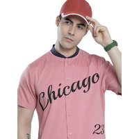 The Indian Garage Co Men Pink Placement Printed Slim Fit Casual Shirt