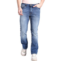 The Indian Garage Co Men Bootcut Solid Mid-Rise Stretchable Jeans Blue