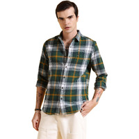 The Indian Garage Co Men's Slim Fit Shirt (0823-Shfcyd-02-01_Green