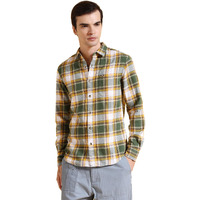 The Indian Garage Co Men Green Slim Fit Checkered Casual Shirt (Green_L)