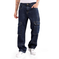 The Indian Garage Co Men Relaxed Fit Distressed Mid-Rise Cargo Denim
